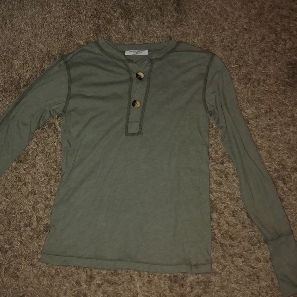 Navy Green long sleeve shirt